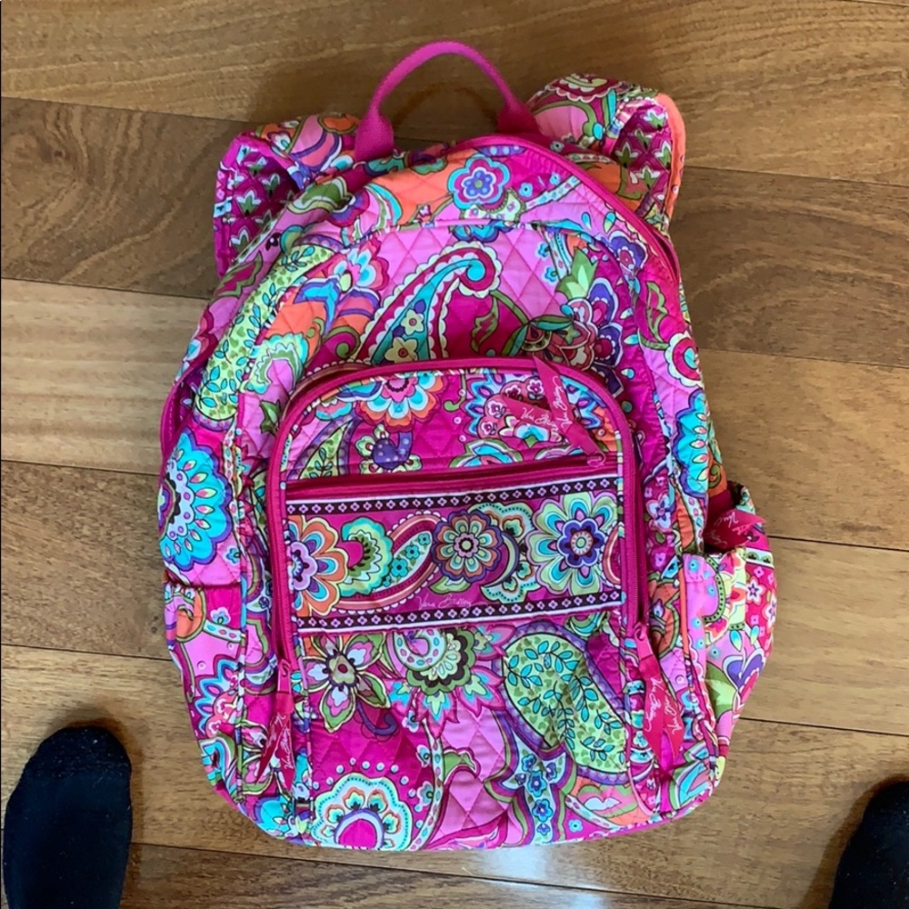 Pink swirls large Vera Bradley Campus Backpack
